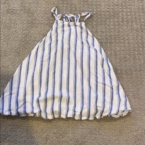 White and blue striped tank top!!